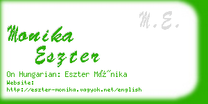 monika eszter business card